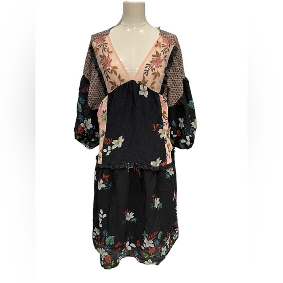 NWT Anthropologie Let Me Be Debra Floral Midi Dress Size MP Small Petite - Picture 5 of 15